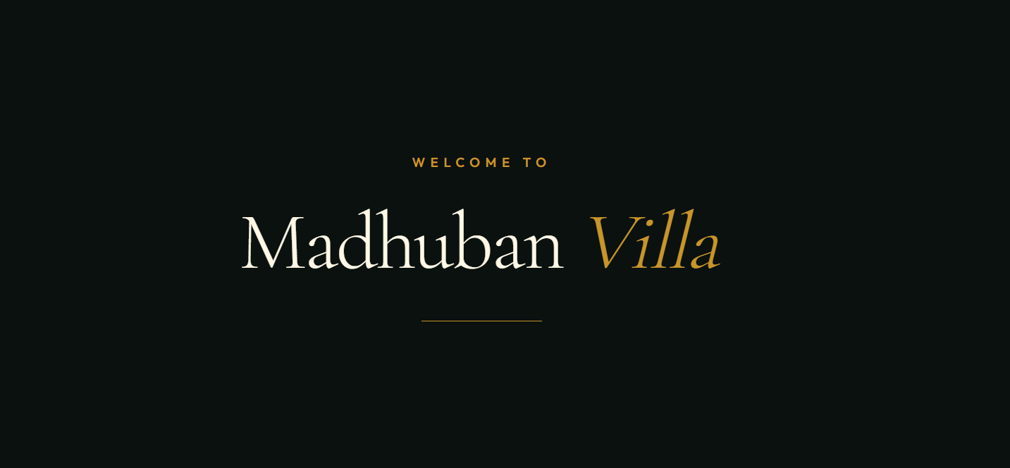 Madhuban Villa — Luxury Resort Website, Karjat